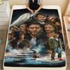 1PC Supernatural Print Flannel Blanket, High Quality All Seasons, Home Decor, Warmth and Comfort, Perfect for Christmas Gifts