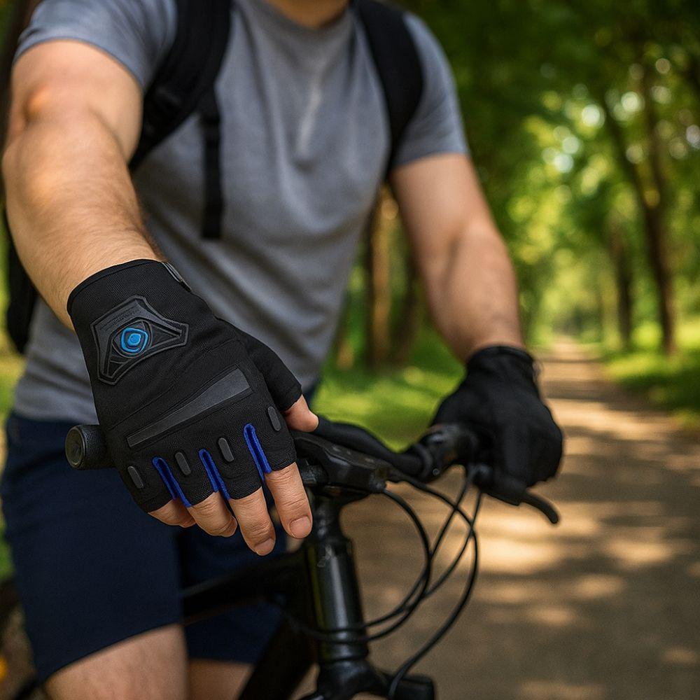 Anti Slip Motorcycle Gloves Breathable Outdoor Sports Gloves Half Finger Gloves  Mountain Bike