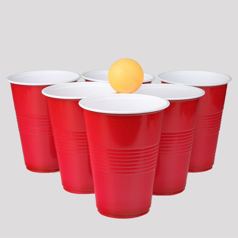 Comfortable Home Life Green 50Pcs 16Oz Red Disposable Plastic Cup Beer Cup Ping Pong Cup Party Cup