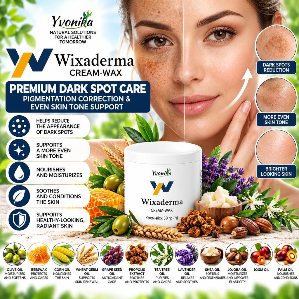 Yvonika Wixaderma Cream-Wax – Premium Dark Spot Care, Pigmentation Correction & Even Skin Tone Support, 30 g