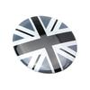 (4) Schwarz/Grau Union Jack UK Flaggenstil Radnabenkappen Abdeckungen für MINI Coopers