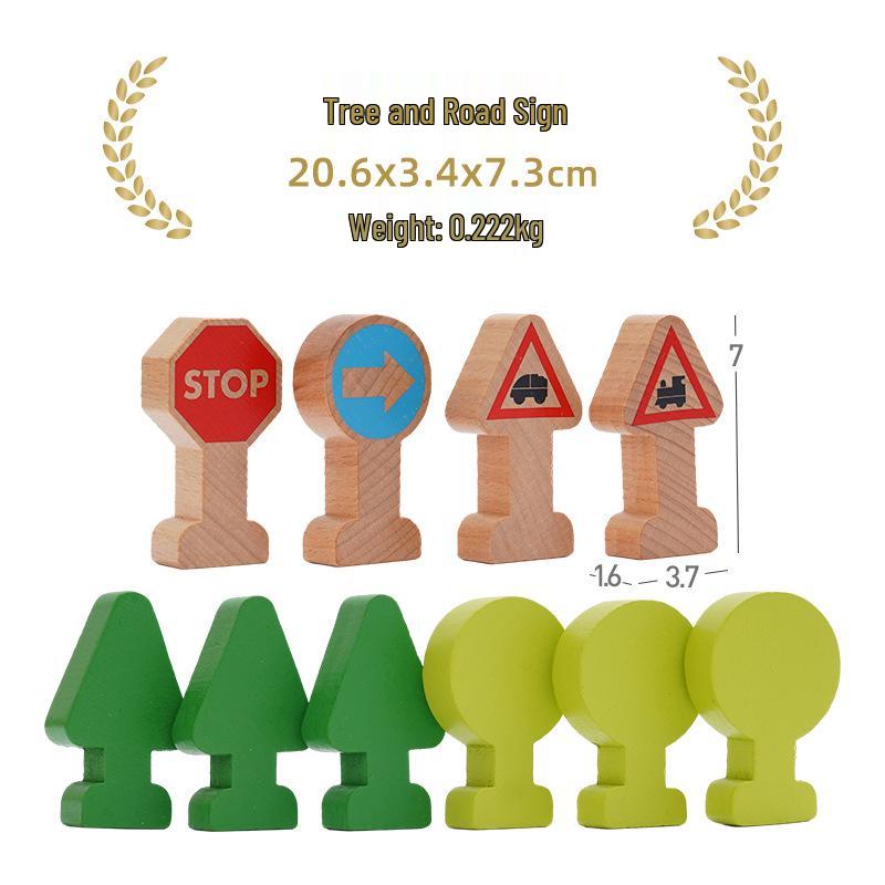 Elektrisk togsett i tre - Kompatibelt med Thomas