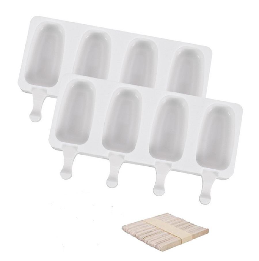 4 even silicone ice cream mold four even popsicle mold ice cream mold ice cream DIY homemade ice tray 8 even ice cream
