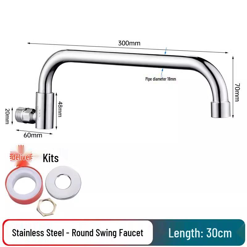 HANYOU Semi-Automatic Wall-Mounted Swing Faucet