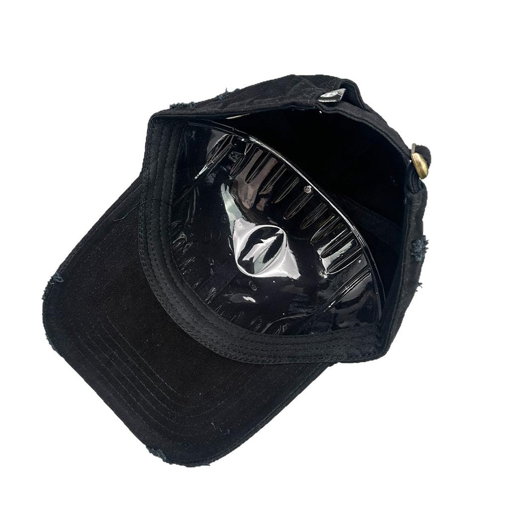 American Camouflage Zebra Print Leopard Print Letter Embroidery Baseball Cap Ripped Sunshade Retro Personality Cap