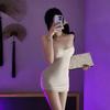 Pure desire hottie lace nightdress sexy underwear sexy deep v bare chest hip uniform pajama set