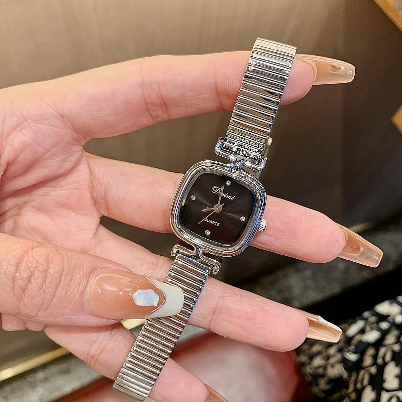 Ladies Watch Women S Simple Retro Rectangular Temperament Women S Watch Fashion Arsenal Bamboo Mesh Belt