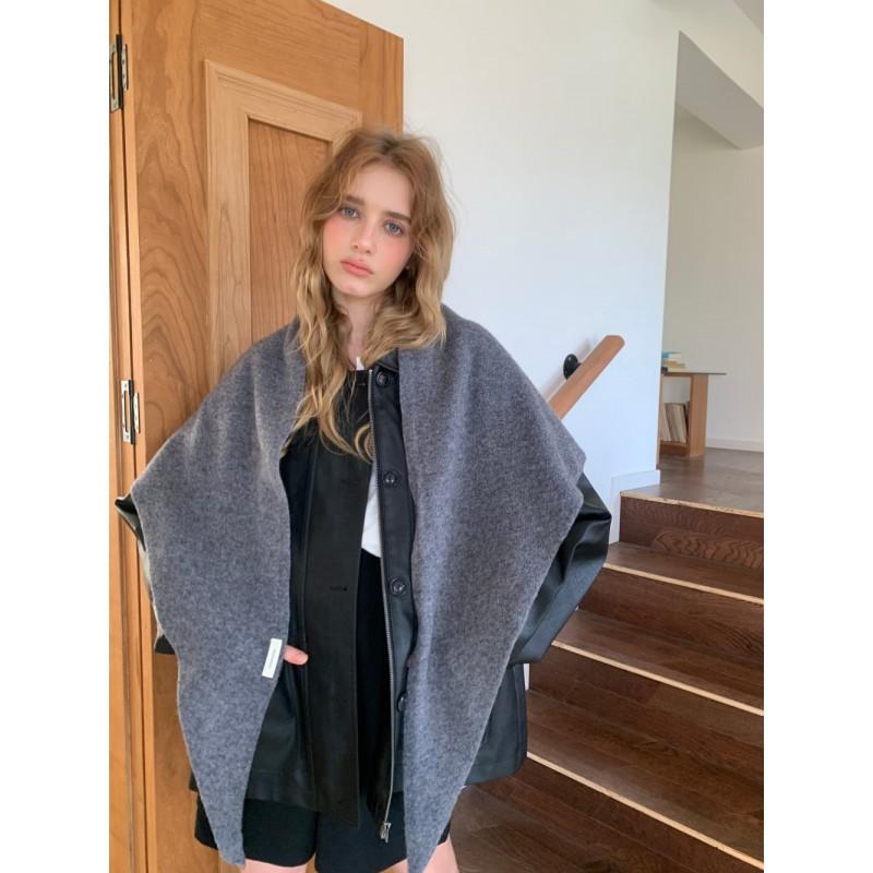 100% Wool Large Shawl Versatile Warm Scarf Triangle Wrap Stylish Outfits