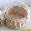 Handmade Bamboo Woven Princess Flower Basket