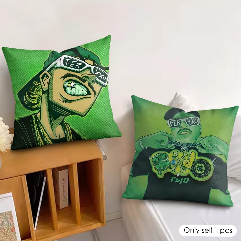 Hot Singer Ffeid Cushion Cover Plush Decorative Pillow Case With Hidden Zipper Cutecore Room Decor For Home