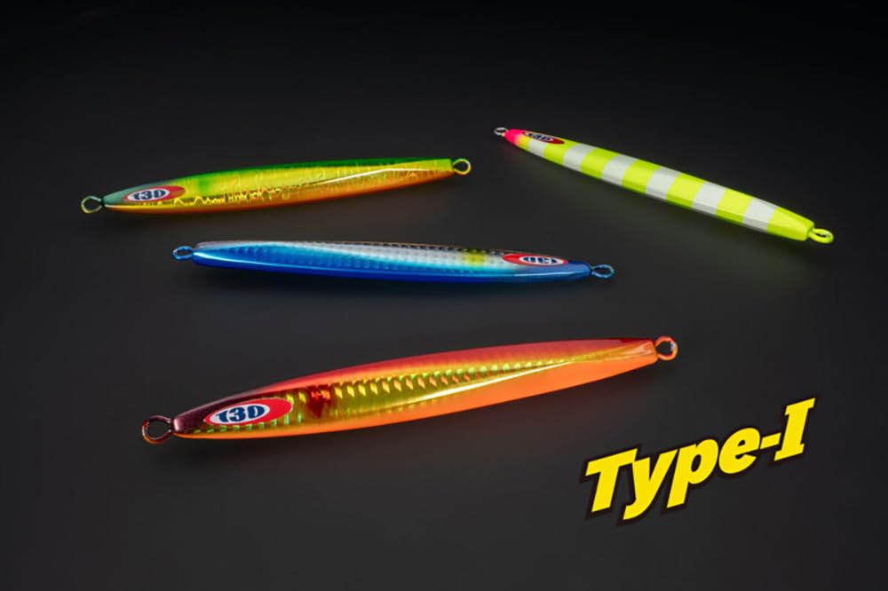 JACKALL Anchovy Metal Type 1 Metal Jig Stripe Lure, 250g, Pink/Glow