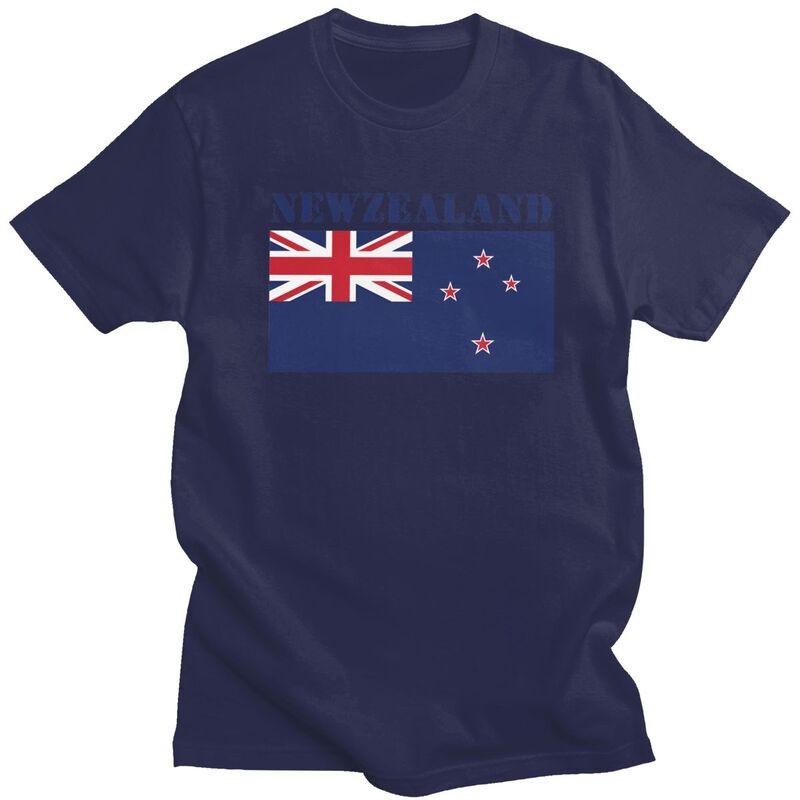 Custom New Zealand Flag T Shirt for Men Pure Cotton Tshirt Casual Tee Tshirt Clothing