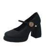 European and American evening breeze Mary Jane high heels women's versatile thick heel skirt spring 2025 new small leather shoes single shoes