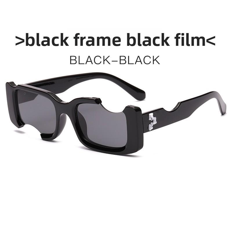 Fashion Unisex Rectangle Sunglasses With Uv400 Protection For Stylish Outdoor Wear BlackGrayLens