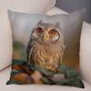 Cute Animal Pillowcase Wild Owl Cushion Cover Decorative Sofa Home Children's Room