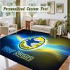 Crystal Velvet Square Rug Custom NameCardiff City Pattern Non Slip Home Floor Decor Rug