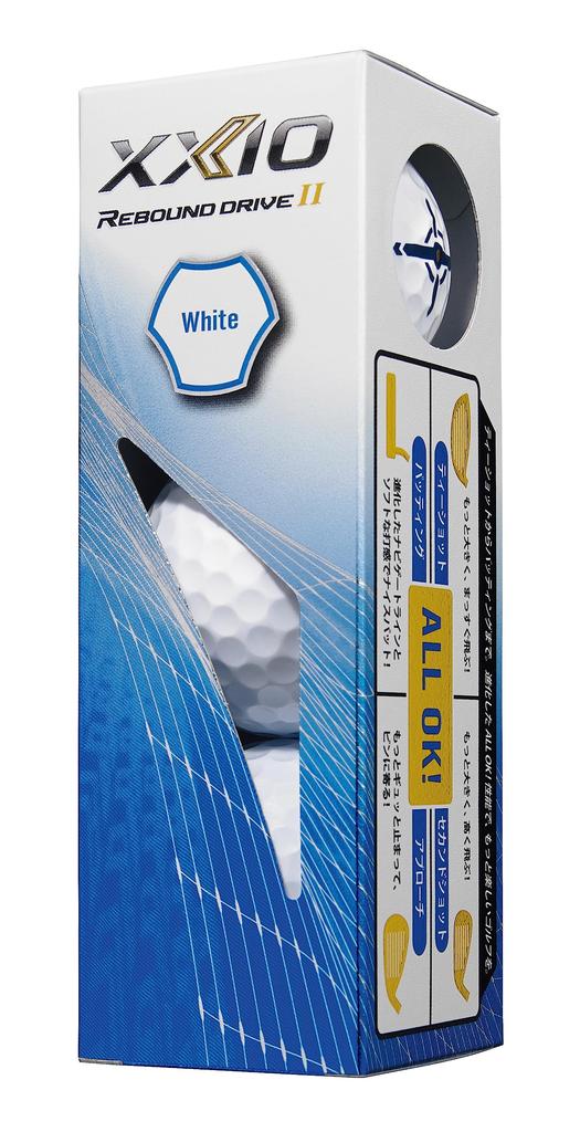 Dunlop XXIO REBOUND DRIVE2 Golf 2023 1 Dozen White Balls, Model, (12 Balls),