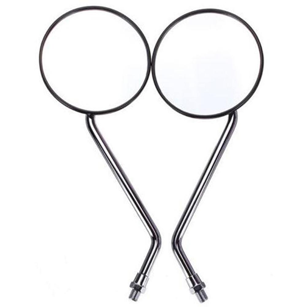 Kolip 1 Pair Motorcycle Rearview Mirror 8mm 10mm, Round Reversing Side Mirror Rotatable Modified Accessories