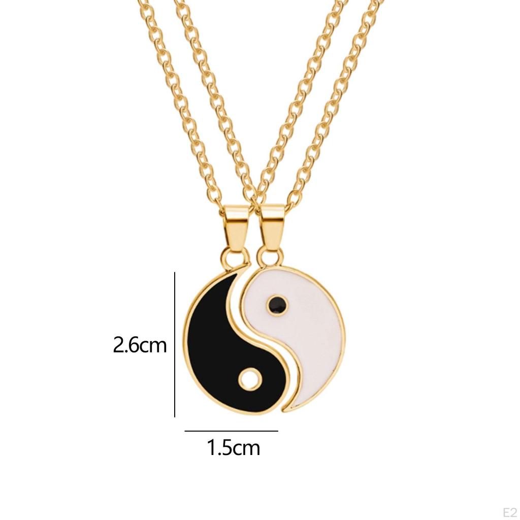 Couple Bracelet Friendship Bangle Necklace Chain Adjustable Relationship Yin Yang