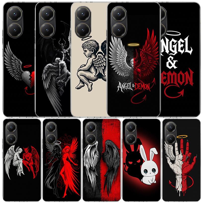 Angel Wings Devil Bad Soft Cover for Xiaomi Poco F7 Ultra X7 X6 X5 Pro M7 Phone Case Redmi 15 15C 13 13C 12 12C 10 10C Print She