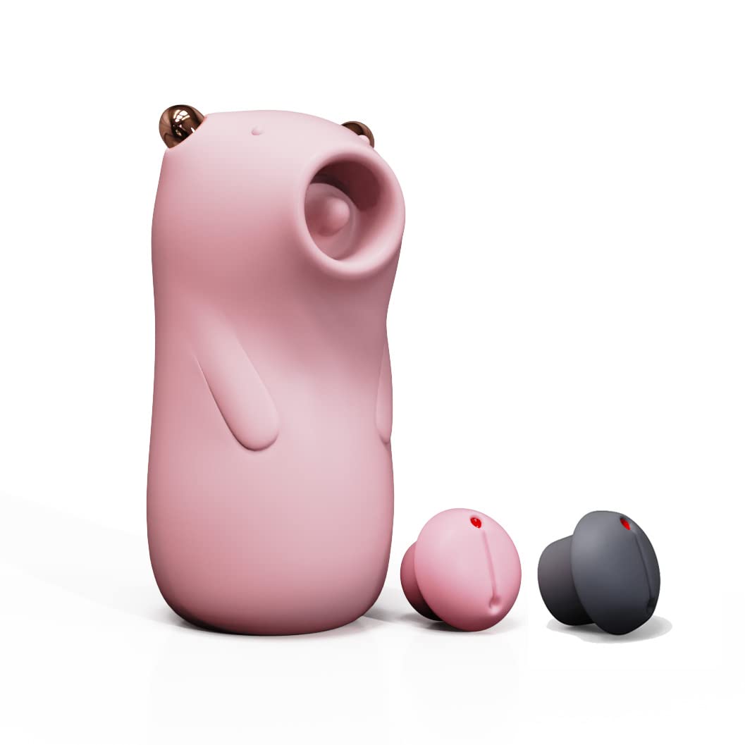 Namiya Big Bear Мини-вибратор с присоской для двух точек: клитор, соски, язык, USB-бесшумный вибратор для USB, силиконовые игрушки для взрослых, для начинающих, присоска,