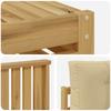 Outdoor Sofa Set 8 Pieces White and Beige Solid Acacia Wood