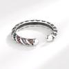 Geometric Silver Ring For Women With Adjustable Open Design And Vintage Style