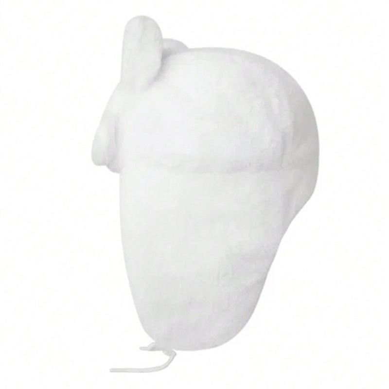 Winter Warm Ushanka Hat for Women Cute Plush Designs  Ushanka Hat with Adjustable Size and Lovely Cartoon Smile