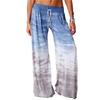 Women's Lounge Pants Loose Lace Up Casual Pants Gradient Tie-Dye Printed Yoga Sport Long Pnats Wide Leg Pants