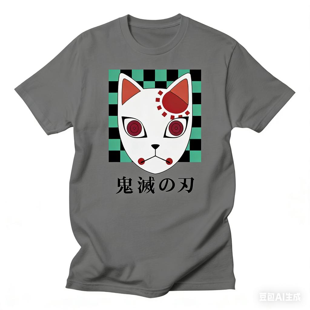 Demon Slayer Sabito Mask Tshirt Cosplay Merchandise Streetwear for Men Women