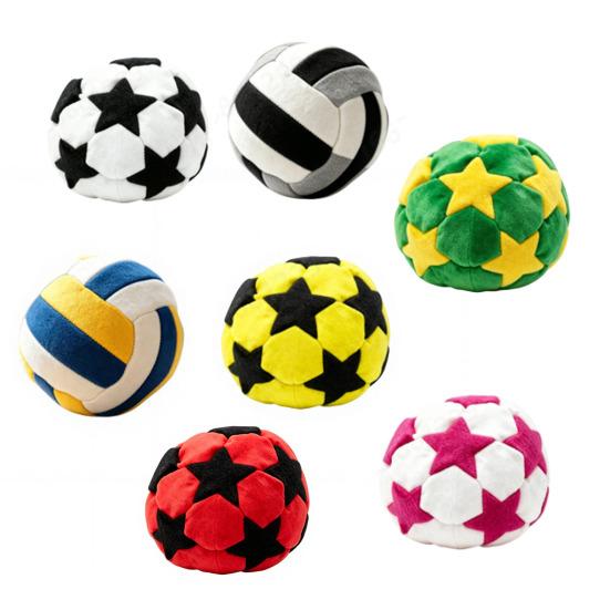 Portable Soccer Footbag for Kids, Soft Juggling Ball, Handmade Colorful Hacky Kick Balls for Backyard Beach