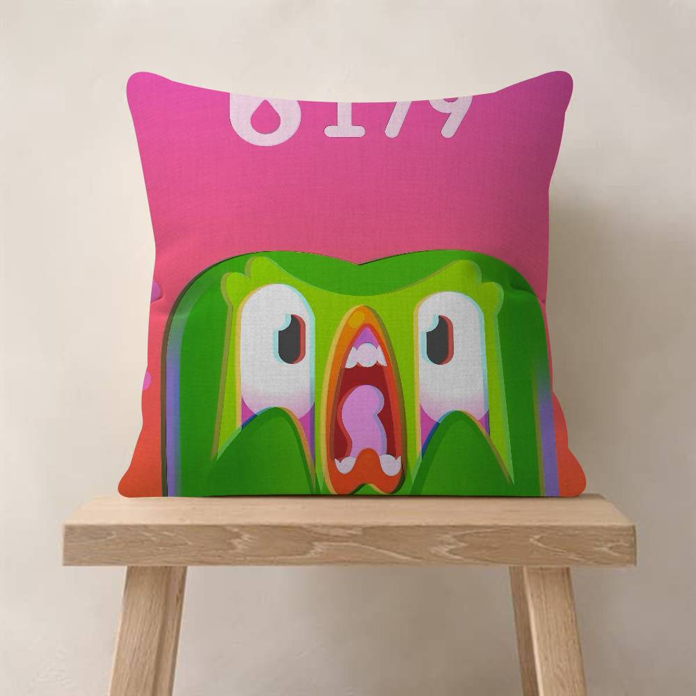 Popular D-Duolingo Owl D-Duo Personalized Picture Text Home Decorative Pillows Household Gifts 45X45Cm