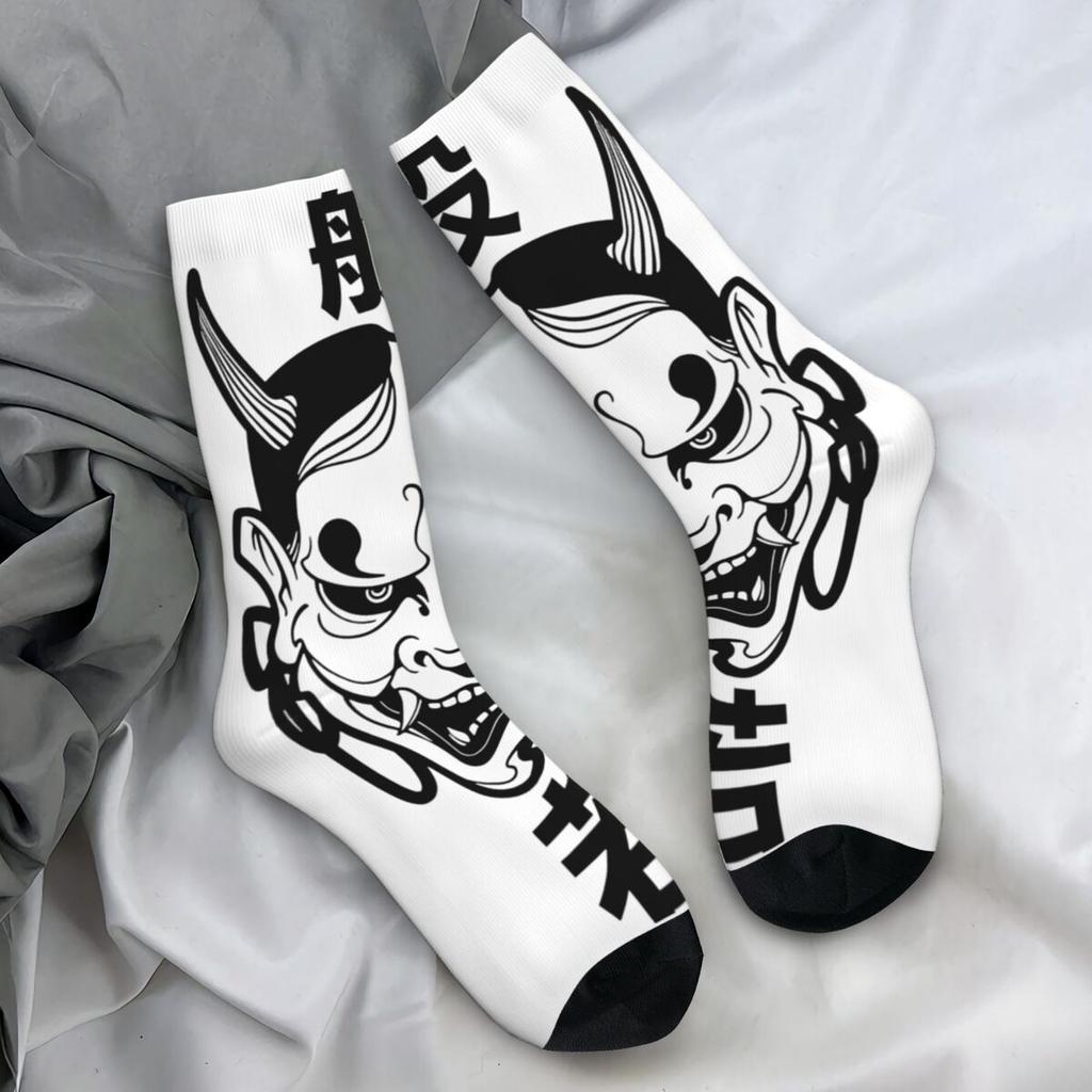 Șosete Mască Hannya ONI Șosete Amuzante Femei Bărbați Medii Moi Șosete Skateboard Model Iarnă Șosete Antibacteriene