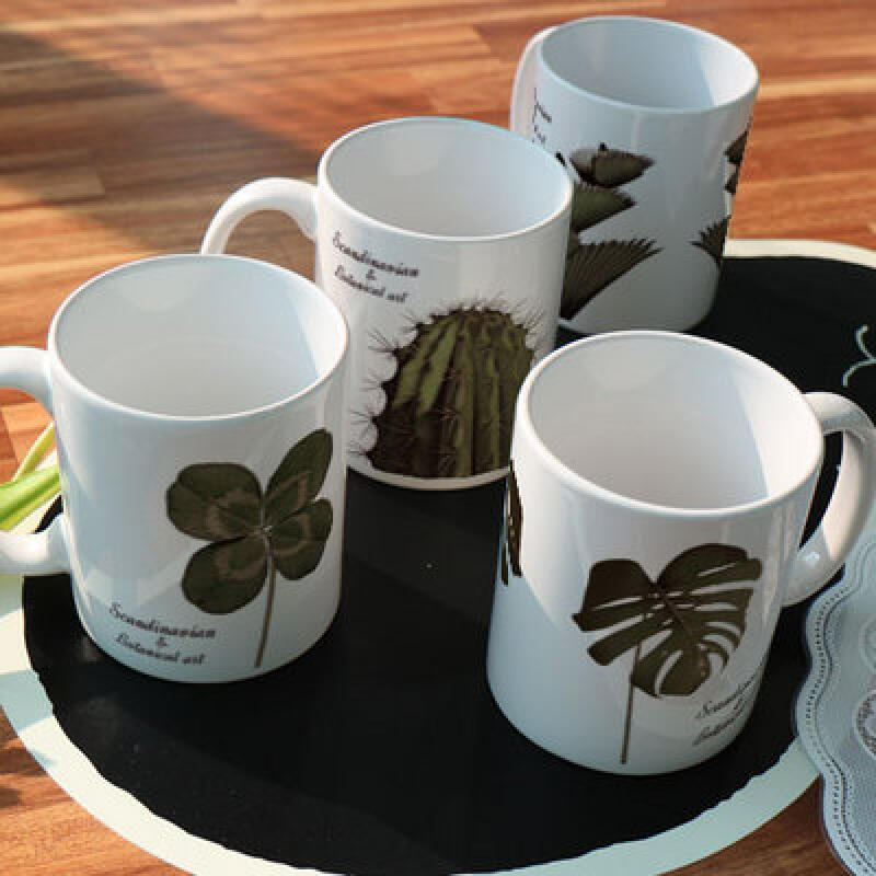 

tk247-Design Mug 4p-Botanical Plant Art 1