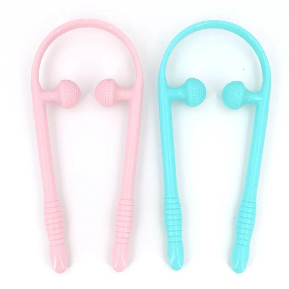 Neck Massage Tool Pressure Point Therapy Pressure Relieve Hand Roller Massage Neck Shoulder Dual Trigger Point Self Massager