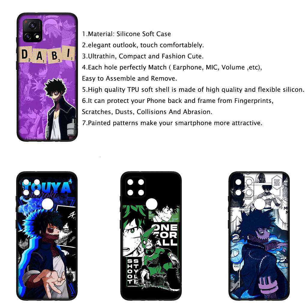 Cover for iPhone 17 16 15 Xiaomi Poco Redmi Note 14 13 12 X Pro Max 9 16e Samsung Galaxy S25 S24 S23 OPPO Huawei Dabi My Hero Academia BNHA Phone Case
