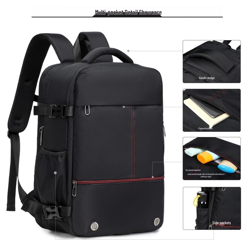 Large-Capacity Expandable Business Travel Backpack for 17.3 Inch Laptop