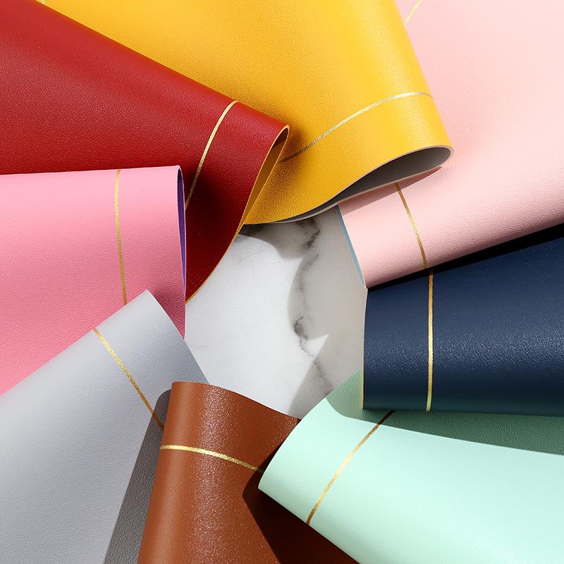 Nordisk Tofarget Ovalt Lærbordbrikke - Vanntett, Oljebestandig, Varmebestandig.