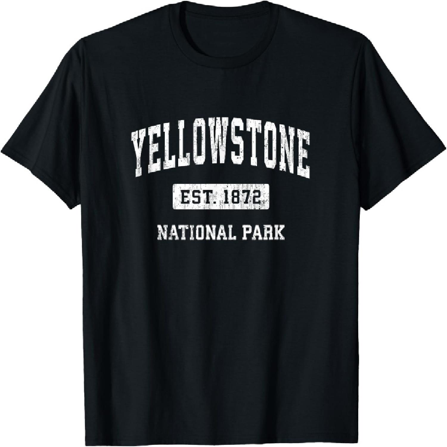Yellowstone Vintage National Park Sports Design T-Shirt XXXXXL разноцветный
