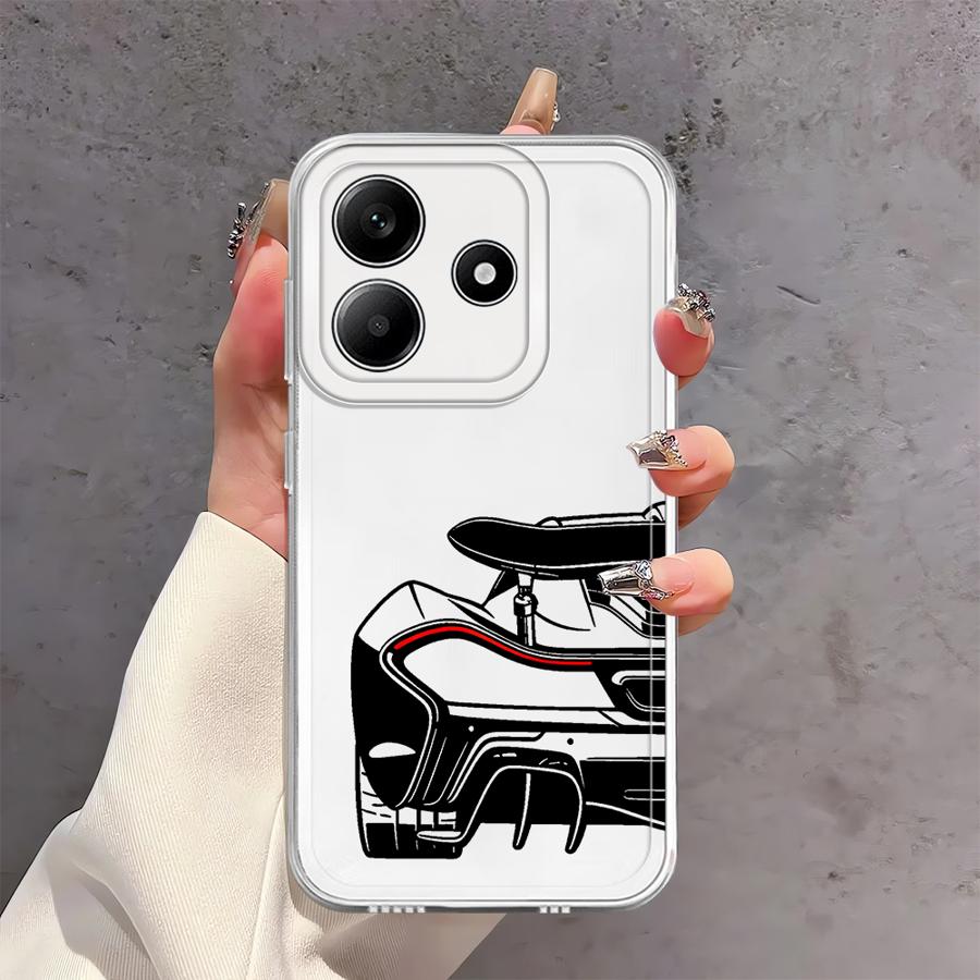 Cool Car Case for Xiaomi Redmi Note 14 Pro Plus 11S 12S 10S Note 13 13C A4 14C 11 12 9 10 Soft Phone Cover