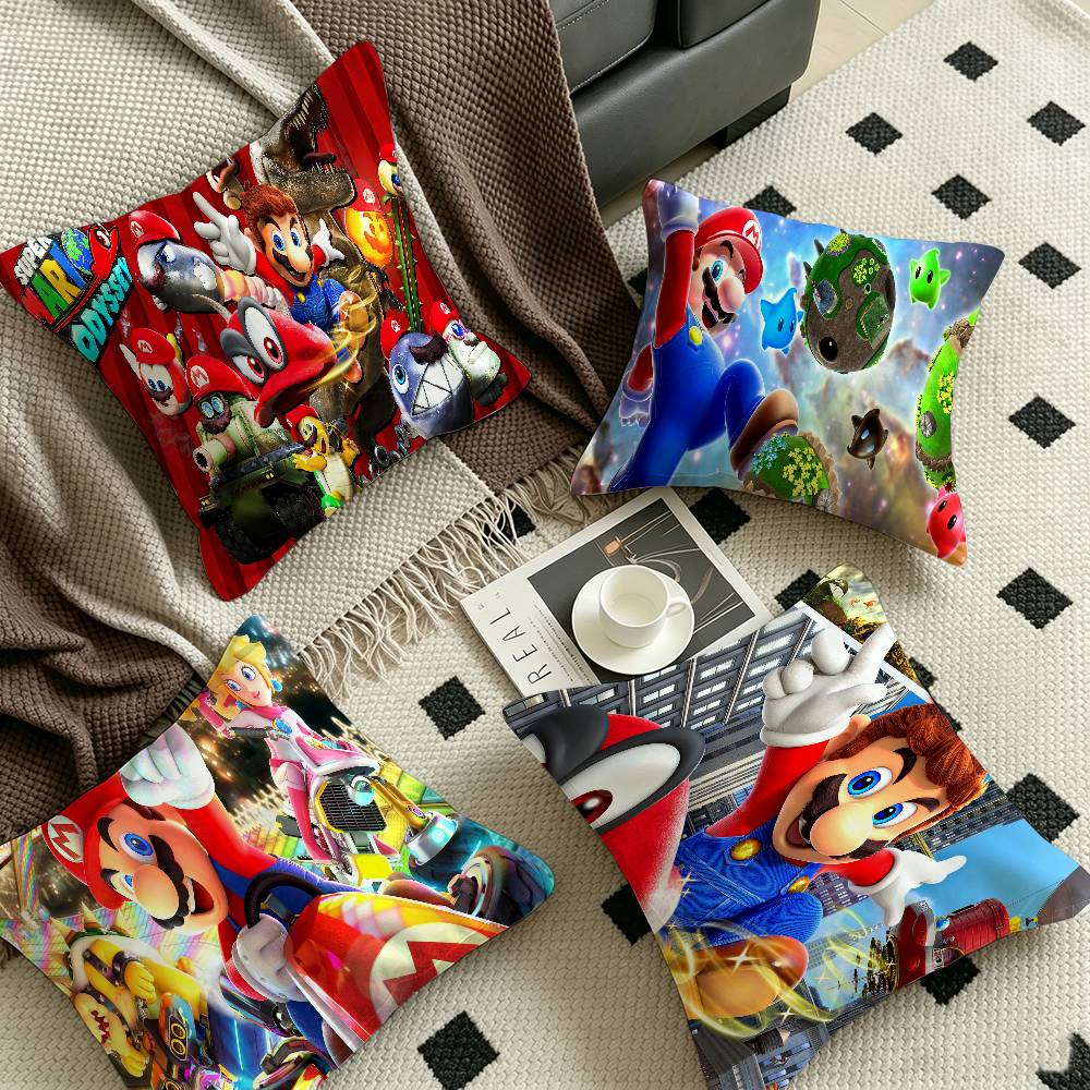 Super Game M-Marios Pillow Cover for Bedroom Room and Living Room Sofa Decorative Cushion Cover