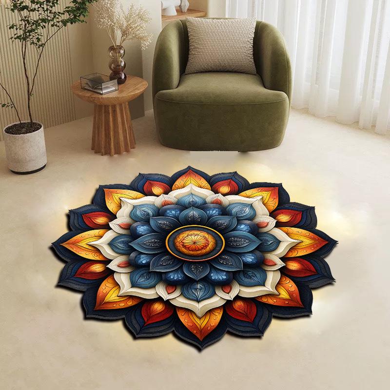3D Floral Diatomaceous Earth Absorbent Non-Slip Floor Mat for Bathroom, Entrance, Sofa, Bedroom.