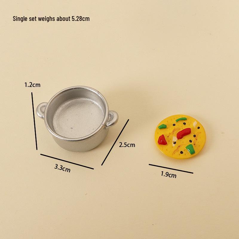 Miniature Dollhouse Hot Pot Cookware for DIY Scene and Photography Props