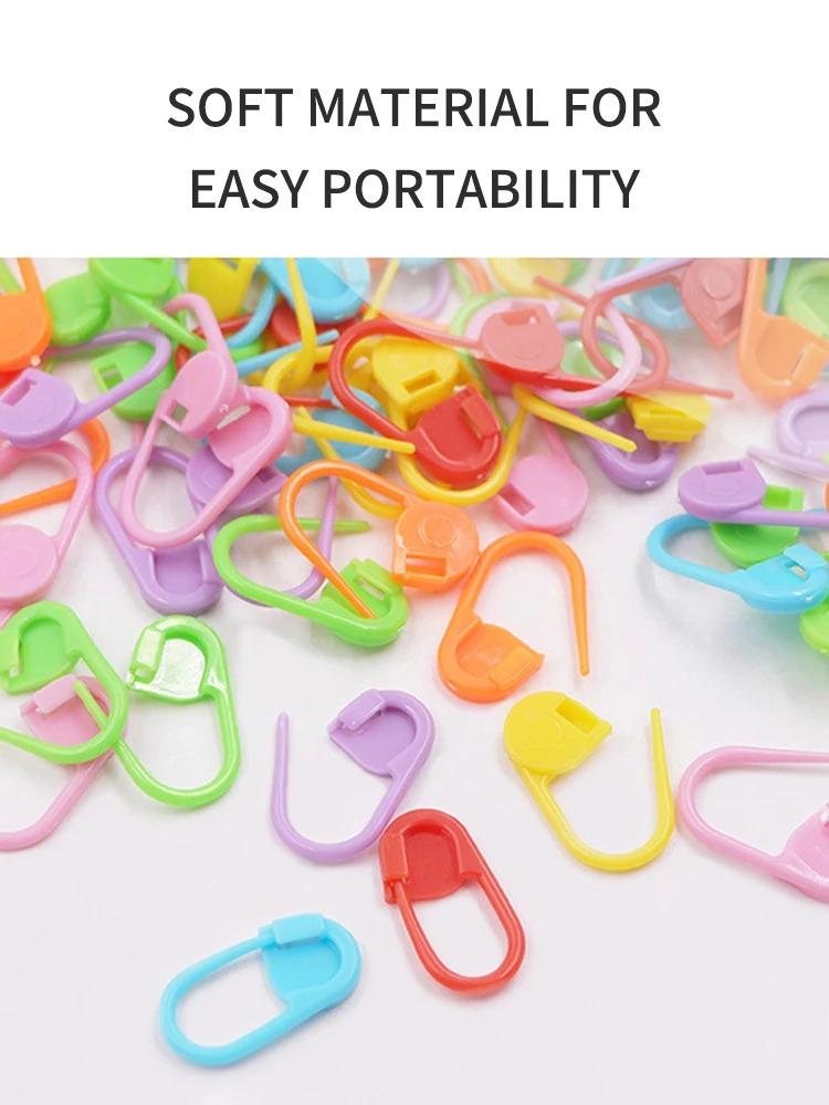 100PCS/200PCS Small Yarn Marker Color Marker Small Pin Fail-Proof Fastener Plastic Locator Buckle Colorful Paper Clip