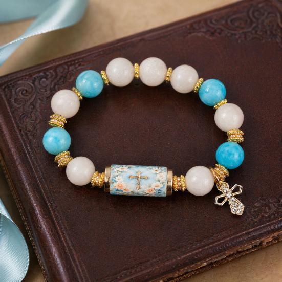 Bracciale Uccelli Benedizione con Scatola Regalo Premium, Bracciale con Perline Rosa Multicolore Design Elastico, Braccialetti Benedizione Ape Colibrì per Donne