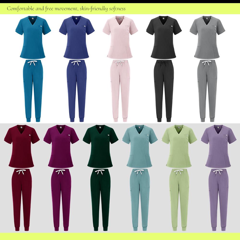 Women's Short Sleeve Dental Clinic & Beauty Salon Nurse Uniform