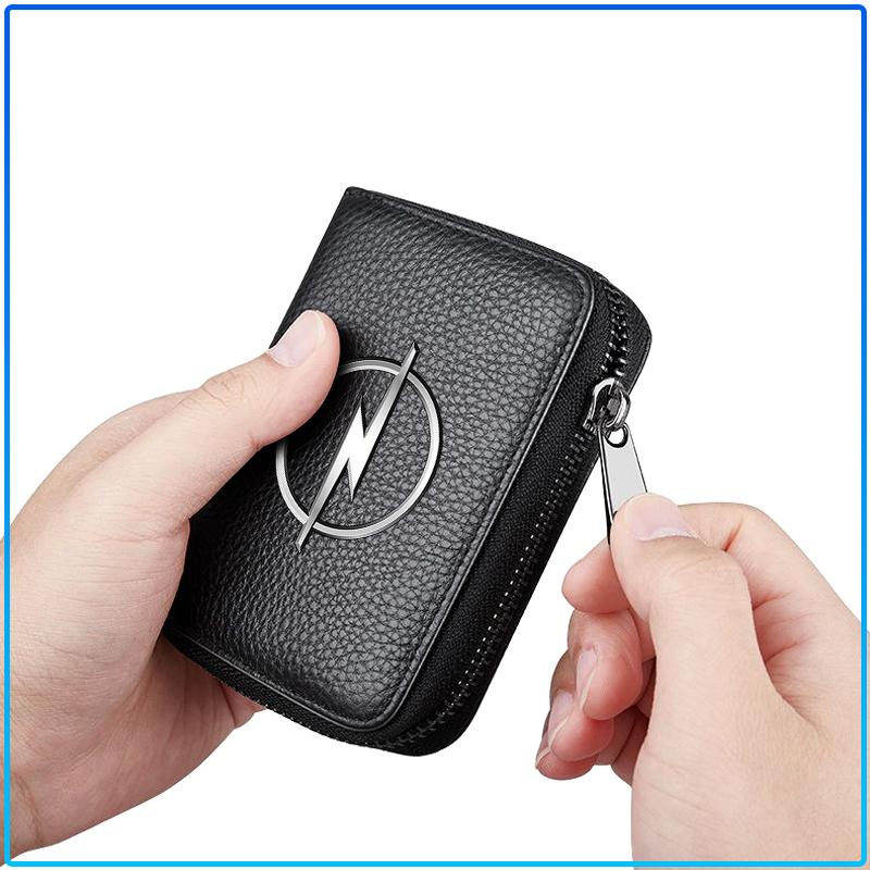 Auto Logo Leather Car Driver License Credit Card Holder Case Wallet For Opel Astra C G H Insignia J K Zafira B Corsa Vectra C Corsa C
