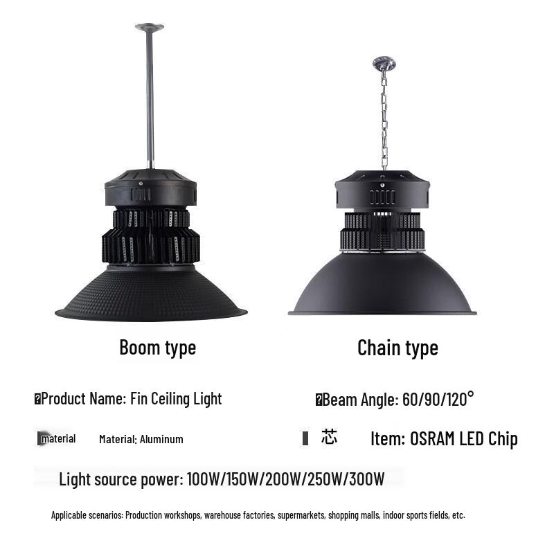 Xuanyong 200W LED Industrial High Bay Light, Warm White 3000K