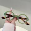 Cute Round Glasses Women Fashion Candy Color Rim Decor Eyeglasses New Trendy Design Blue Light Blocking Optical Frames