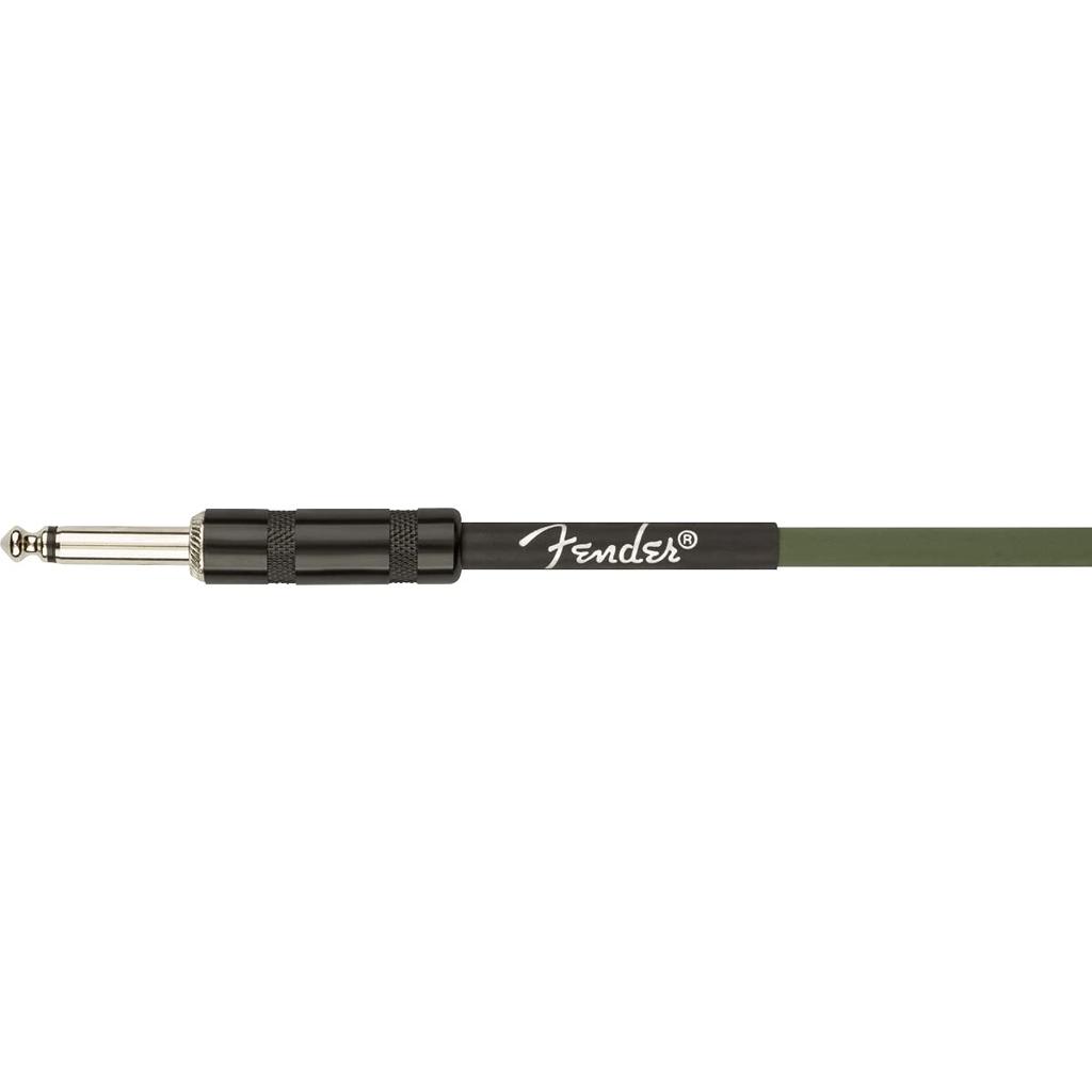 Fender Shielded Cable Strummer Pro 13' Instrument Cable, Drab Green